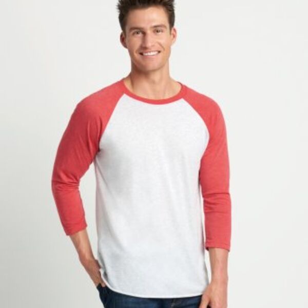 Next Level Apparel Unisex Tri-Blend 3/4 Sleeve Raglan T-Shirt Thumbnail