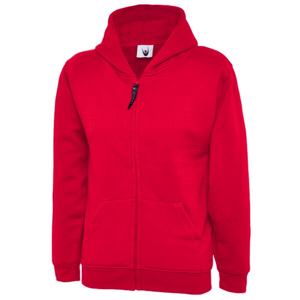 Childrens Classic Full Zip Hooded Sweatshirt Thumbnail